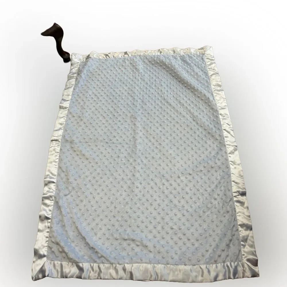 Baby Starters Blue Fleece Satin Baby Blanket Security Blanket